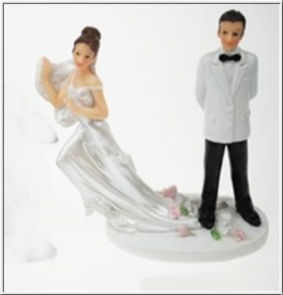 Hochzeit Tortenfigur
 Braut gefangen Tortenfigur Hochzeit mal anders 13cm