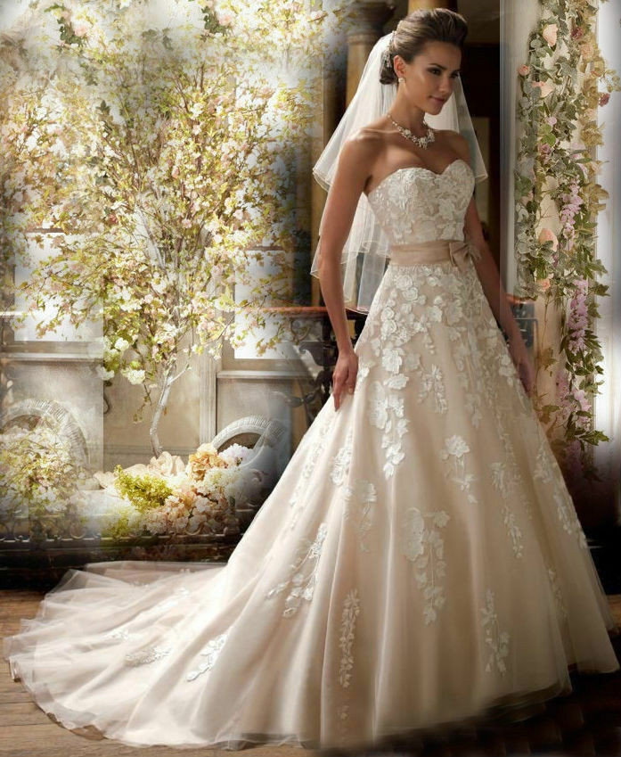 Hochzeitskleid Ballkleid
 Neu Weiß Hochzeitskleid Ballkleid Brautkleider Abendkleid