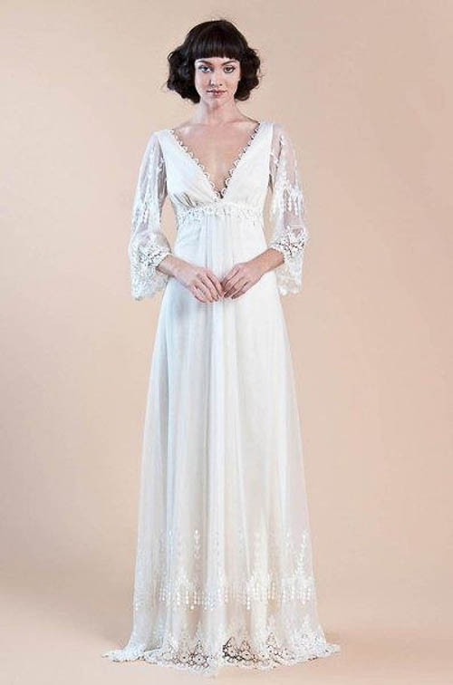 Hochzeitskleid Hippie
 24 Hochzeitskleider im Boho Style FLAIR fashion & home