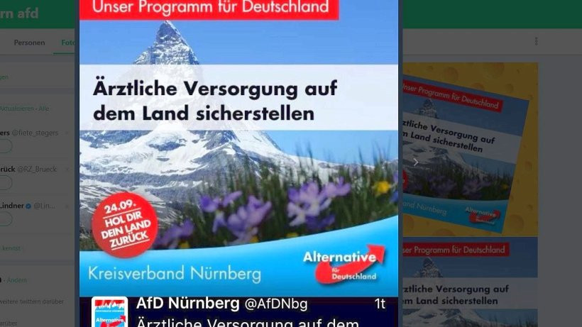 Holdir Dein Geschenke De
 AfD Plakat verlegt Schweizer Matterhorn nach Deutschland