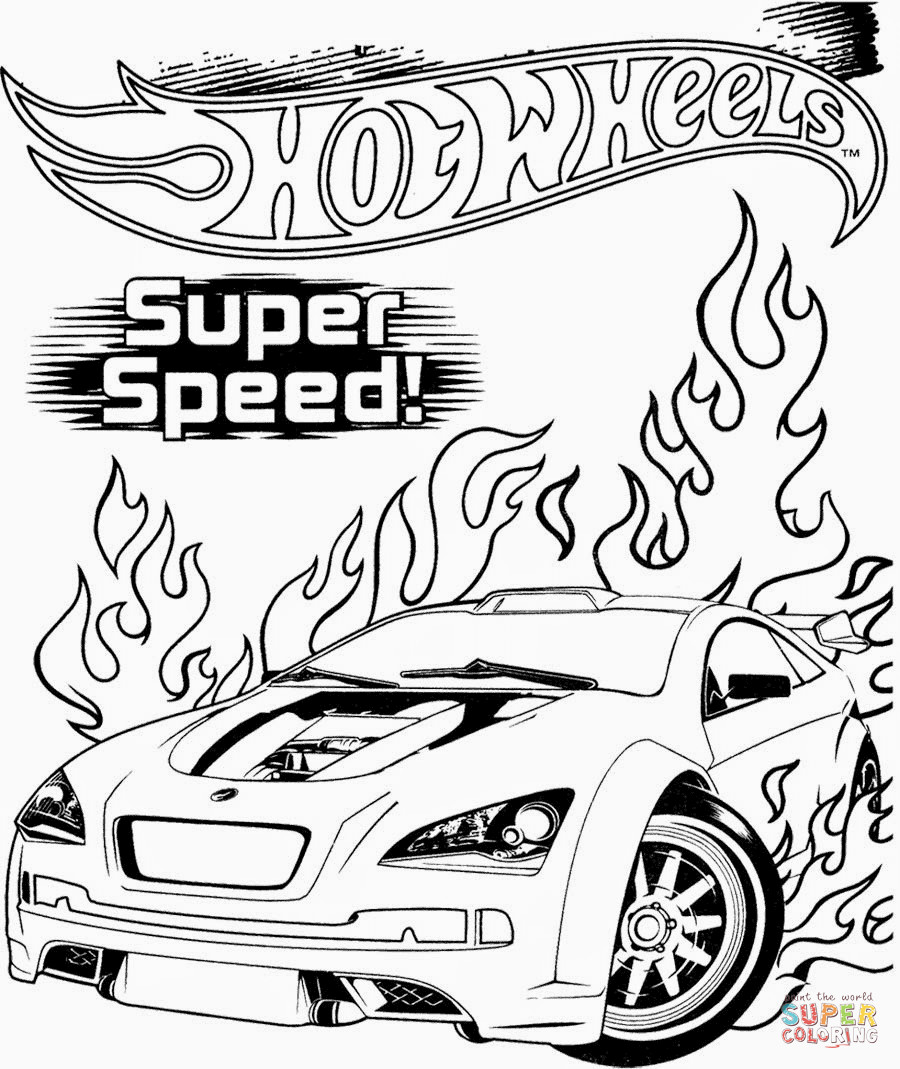 Hot Wheels Ausmalbilder
 Ausmalbild Hot Wheels Super Speed