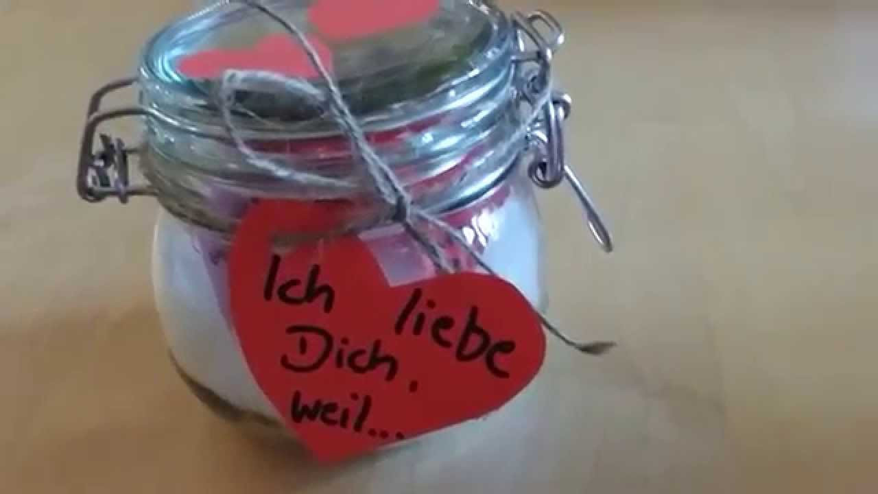 Ich Liebe Dich Geschenke
 DIY Valentinstag Ich liebe Dich Schatz weil Geschenk