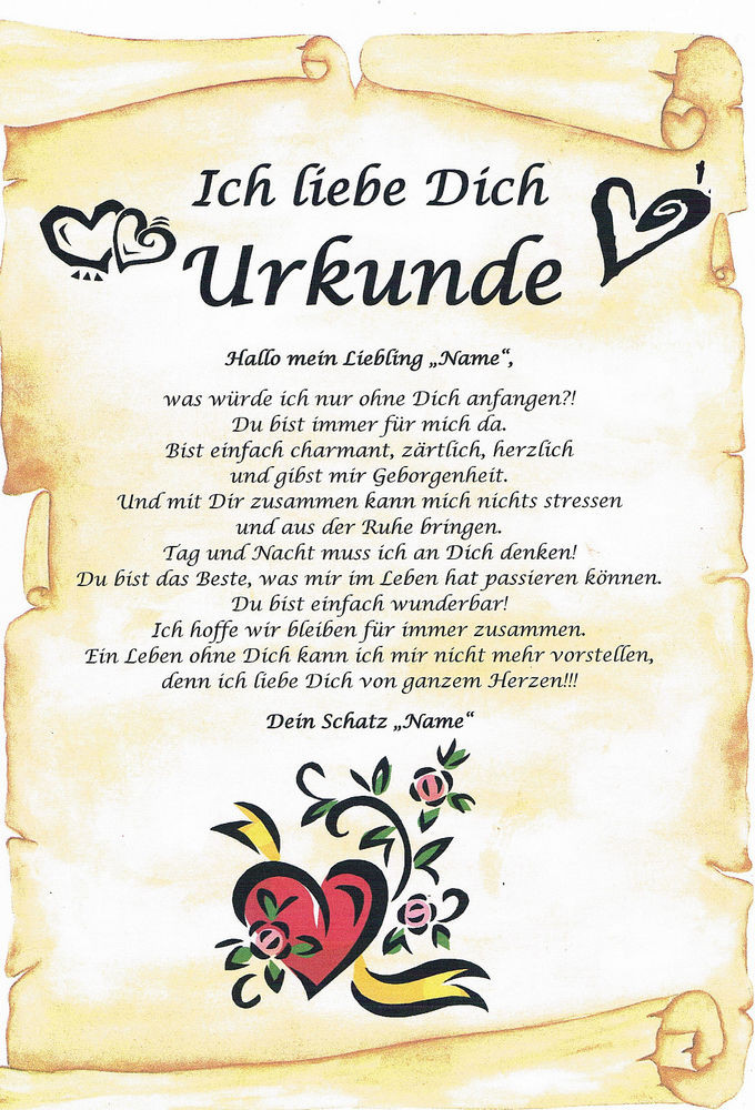 Ich Liebe Dich Geschenke
 ICH LIEBE DICH URKUNDE GESCHENK ZU WEIHNACHTEN