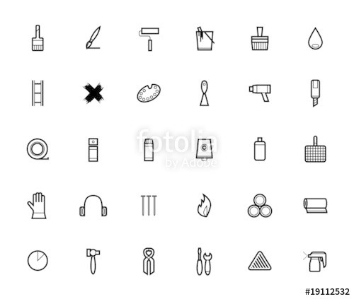 Icon Handwerk
 "Mal und Handwerk Icons" Stockfotos und lizenzfreie