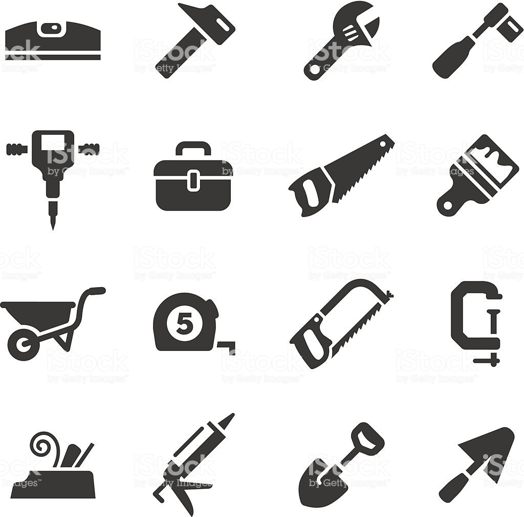 Icon Handwerk
 Basic Tools And Construction Icons Stock Vector Art & More