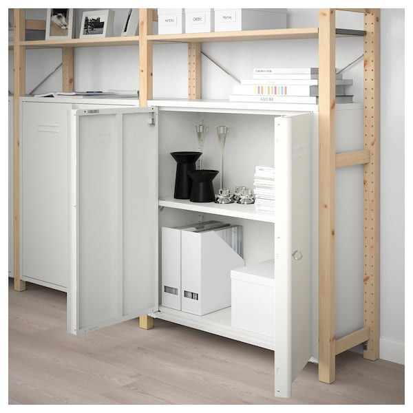 Ikea Ivar Schrank
 IVAR Schrank mit Türen weiß IKEA