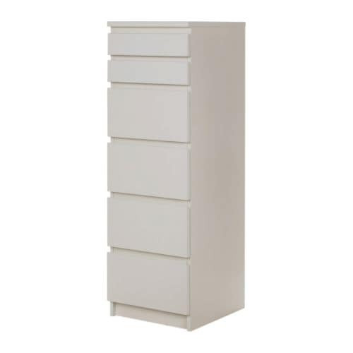 Ikea Kommode Malm
 MALM Kommode 6 skuffer hvit speil IKEA