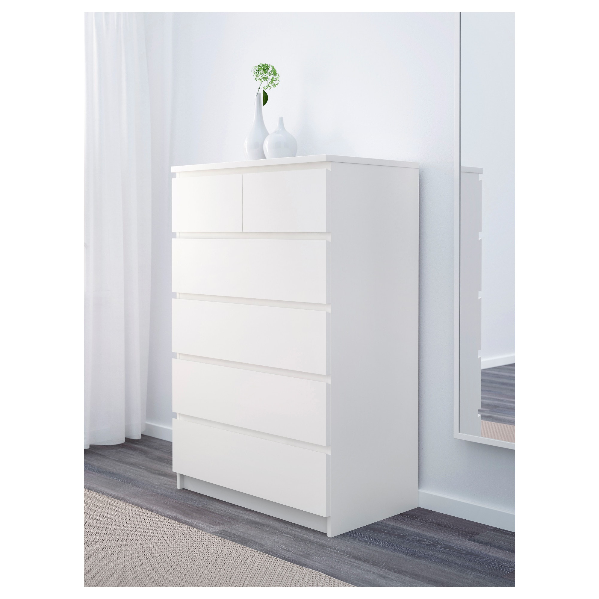 Ikea Kommode Malm
 MALM Chest of 6 drawers White 80 x 123 cm IKEA