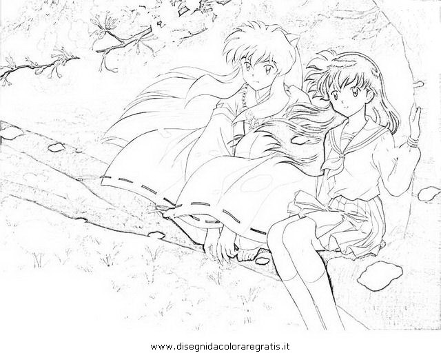 Inuyasha Ausmalbilder
 Disegno inuyasha 22 personaggio cartone animato da colorare