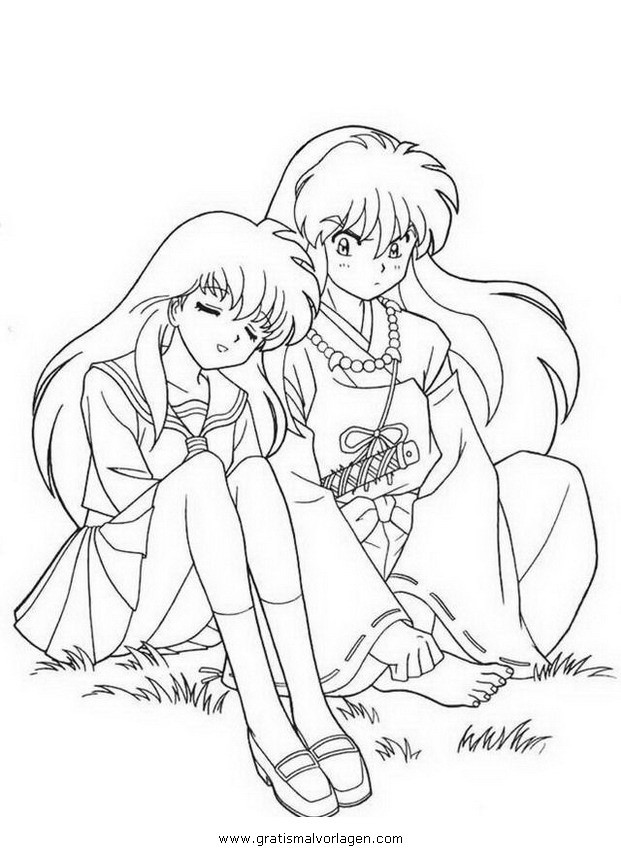 Inuyasha Ausmalbilder
 kagome inuyasha 4 gratis Malvorlage in ic