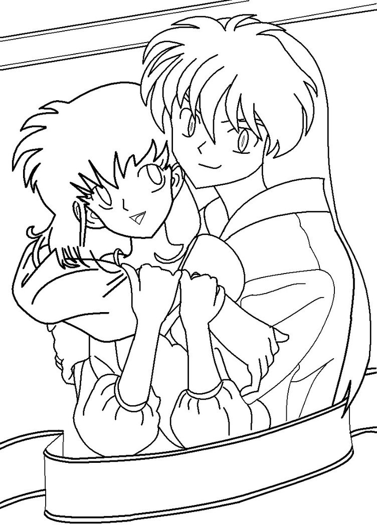 Inuyasha Ausmalbilder
 Kagome and InuYasha Lineart by ToAtoneArt on DeviantArt