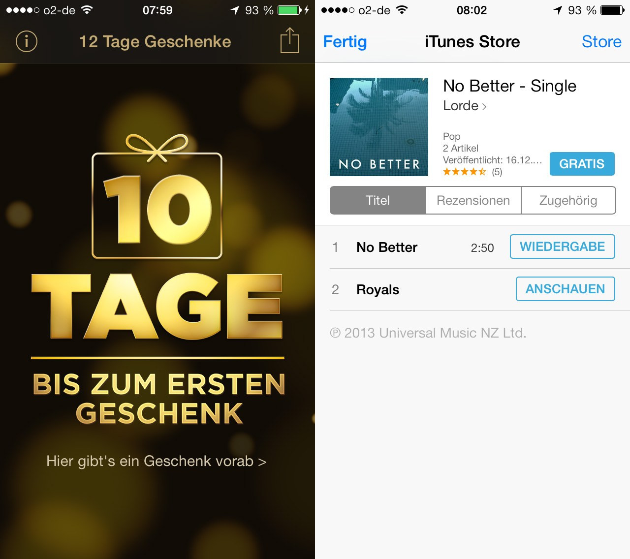 Itunes Geschenke App
 12 Tage Geschenke App Apple beschenkt vorab