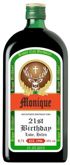 Jägermeister Geschenke
 Personalized Jagermeister Labels by MAGICPRINTSHOP on Etsy