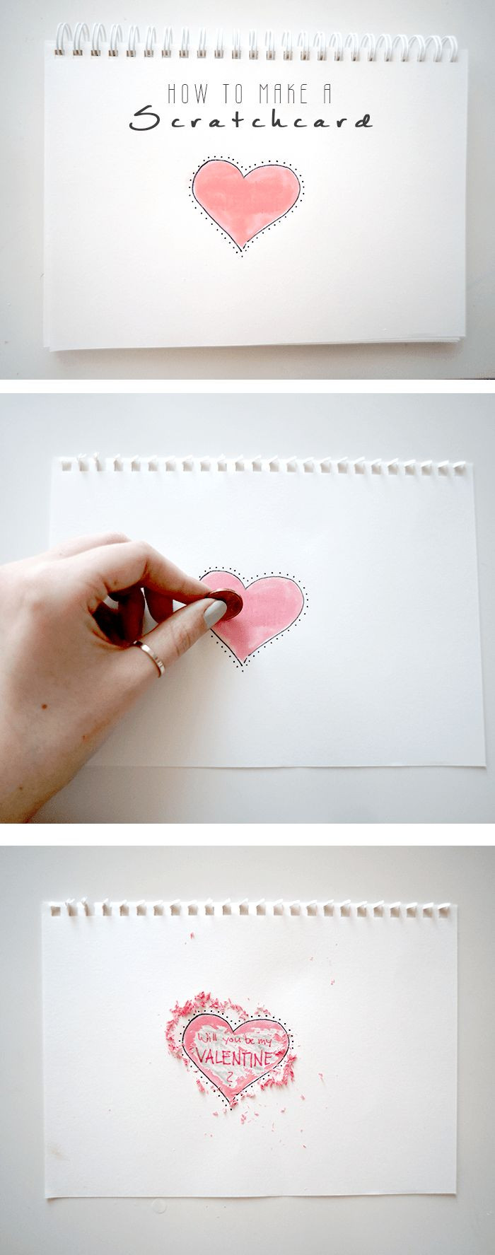 Jahrestag Geschenk Für Ihn Diy
 Scratchcard DIY Valentinstag Rubbellos