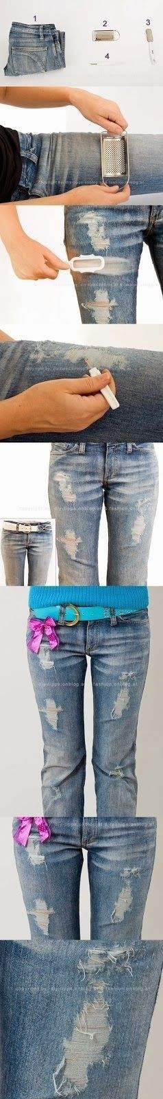 Jeans Used Look Diy
 DIY Ripped Jeans Look s and for