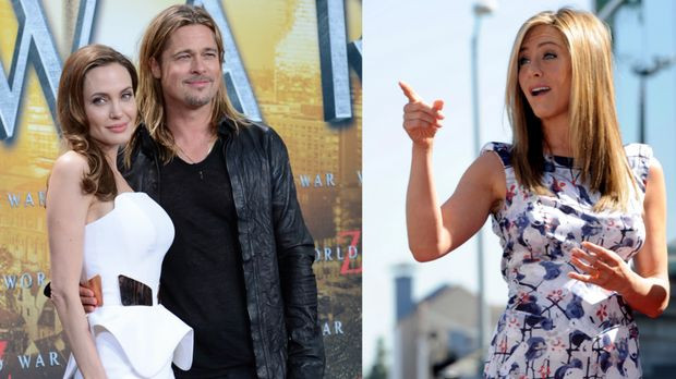 Jennifer Aniston Brad Pitt Hochzeit
 Angelina Jolie und Brad Pitt Jennifer Aniston sauer wegen