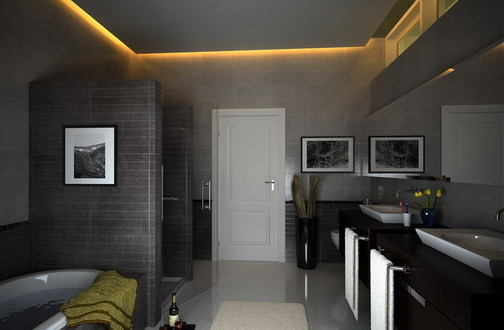 Kabelhalter Decke
 badezimmer grau mit abgehönter badezimmer decke fresHouse
