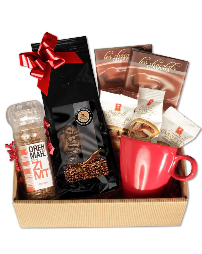 Kaffee Geschenke
 CREMA Geschenkbox Kaffee mit Tasse und Cantuccini