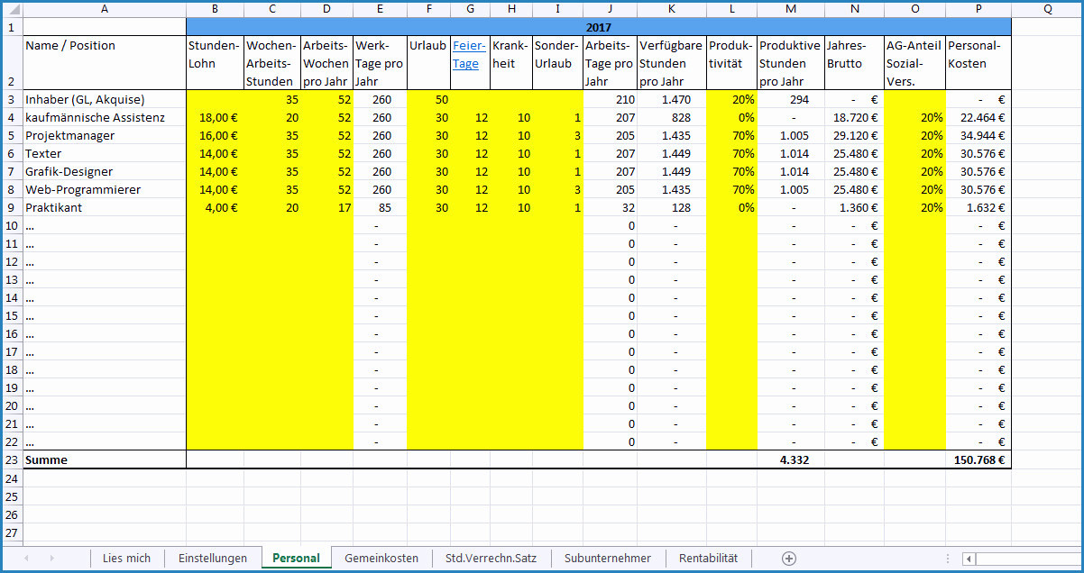 Kalkulation Handwerk
 Excel Vorlagen Handwerk Kalkulation Kostenlos Neu Excel