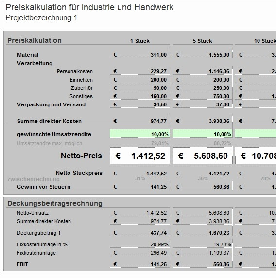 Kalkulation Handwerk
 Excel Vorlagen Handwerk Kalkulation Kostenlos Excel