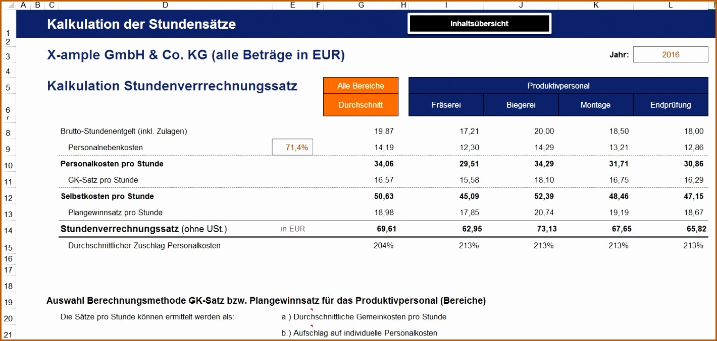 Kalkulation Handwerk
 Excel Vorlagen Handwerk Kalkulation Kostenlos