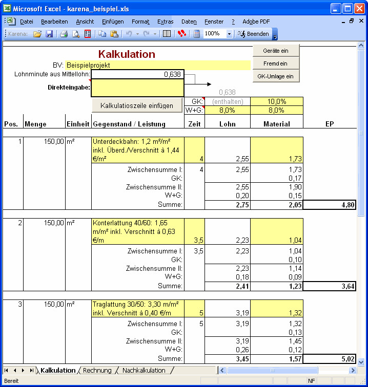 Kalkulationsprogramm Handwerk
 Excel Vorlagen Handwerk Kalkulation Kostenlos papacfo