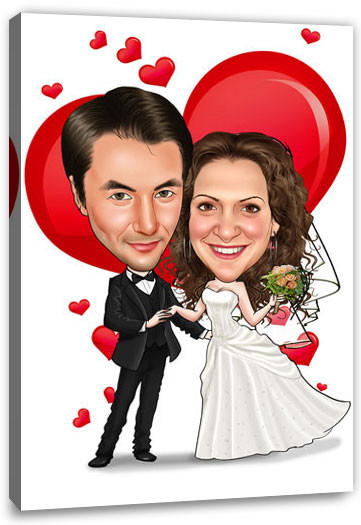 Karikatur Hochzeit
 Deine Karikatur auf Leinwand inkl Keilrahmen hier kaufen