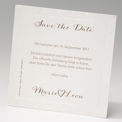 Karte Hochzeit Text
 Hochzeit Save the date Karte im 4er Bogen Diagonales