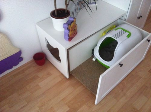 Katzenklo Diy
 Katzenklo Kommode Neue Wohnung