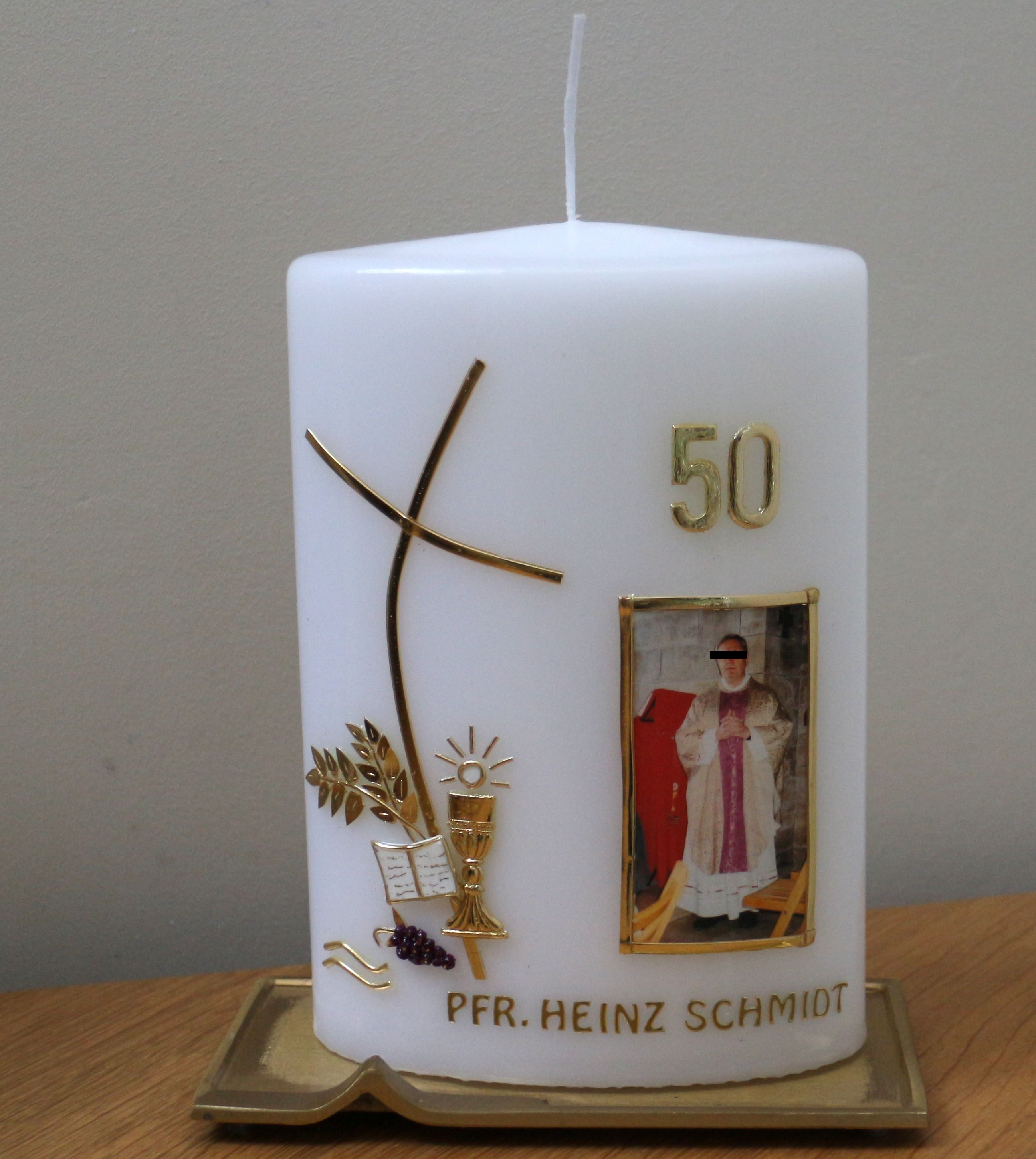 Kerzen Geschenke
 Zum goldenen Priesterjubiläum Kerzen Candles