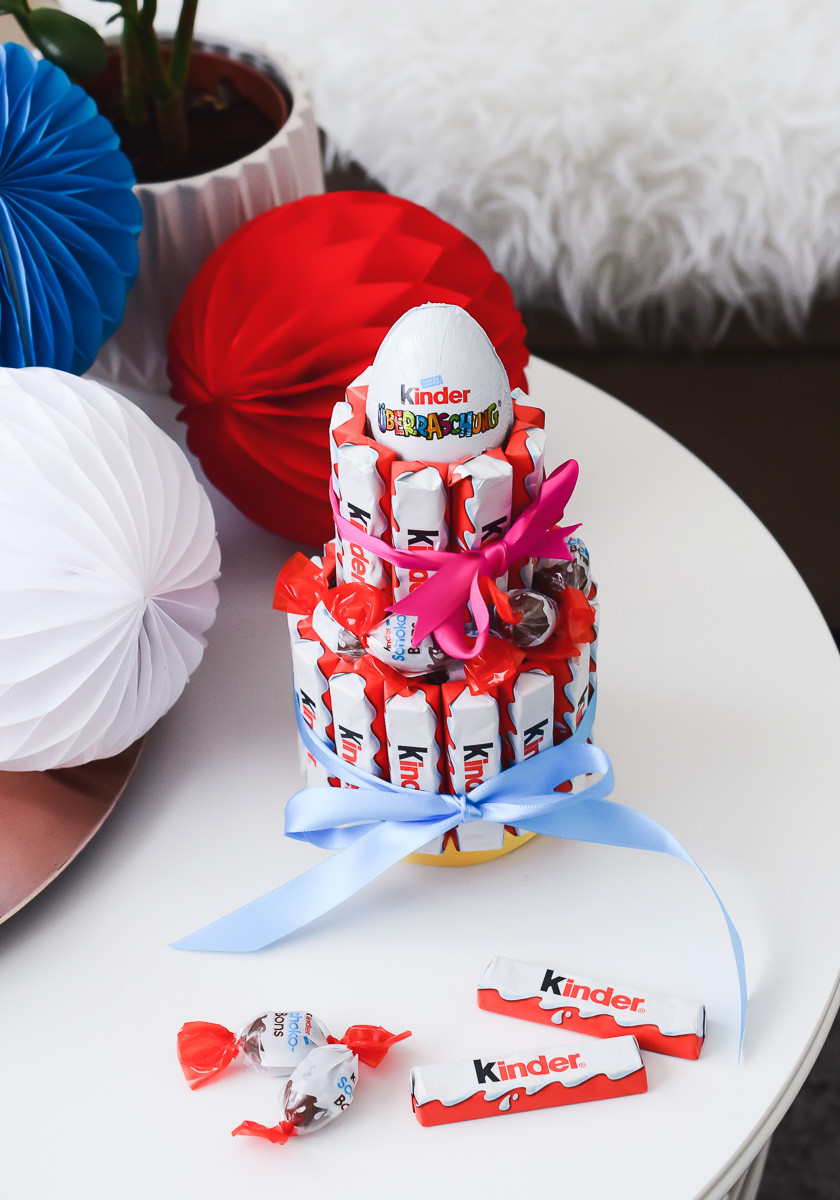 Kinderschokolade Geschenke
 ferrero kinder schokolade torte anleitung basteln