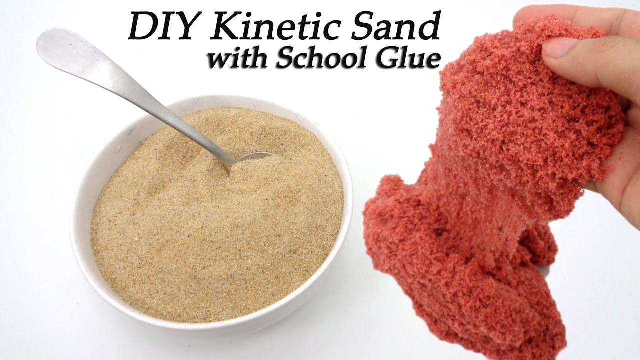 Kinetic Sand Diy
 DIY Kinetic Sand You need School Glue Sand Water Color