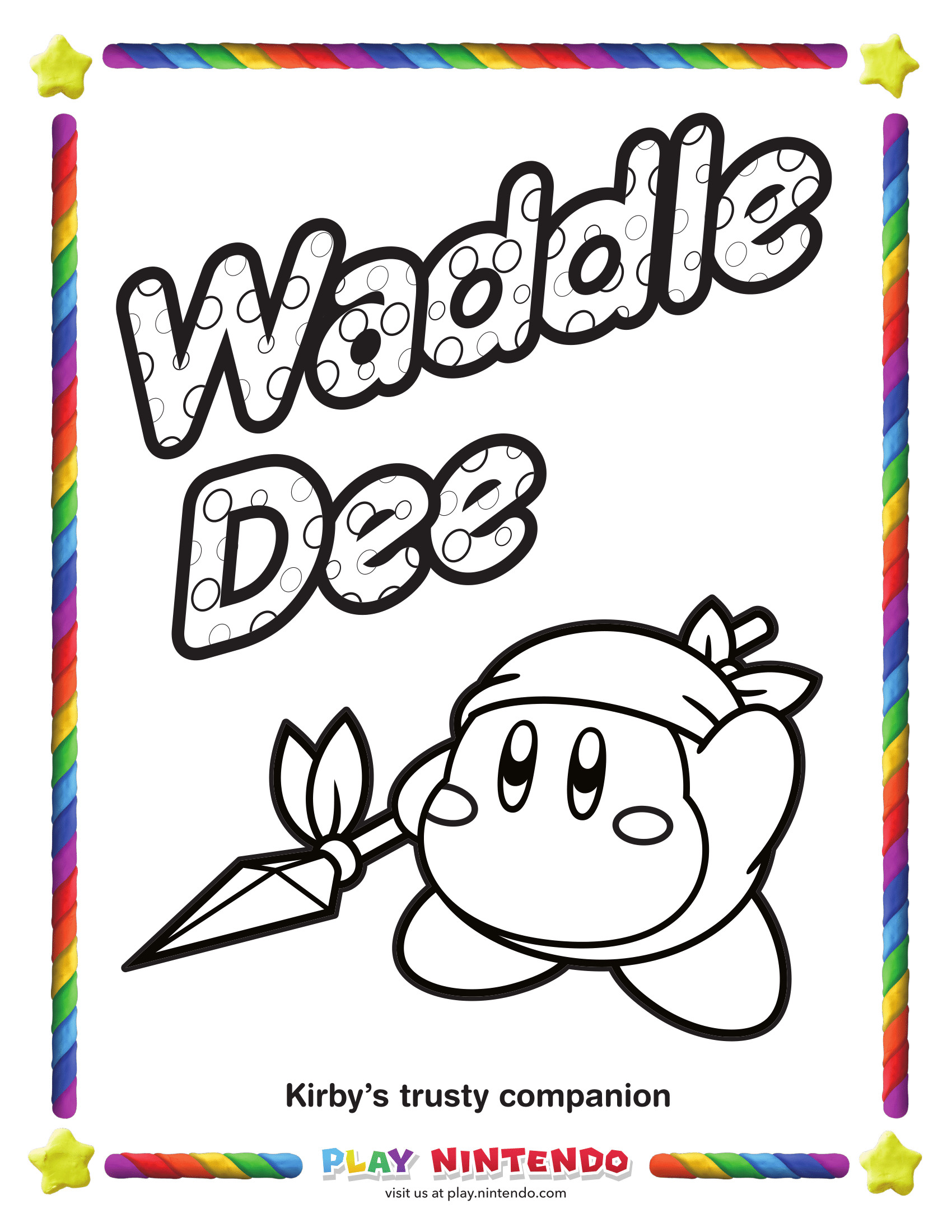 Kirby Ausmalbilder
 kirby coloring page 25th anniversary 4