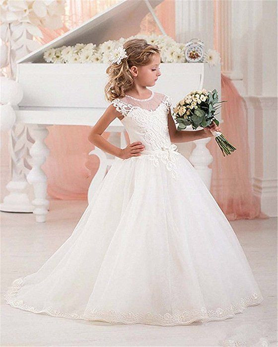Kleider Für Hochzeit Kinder
 CoCogirls Mädchen Festzug Spitze Tüll Blumenmädchen Kleid