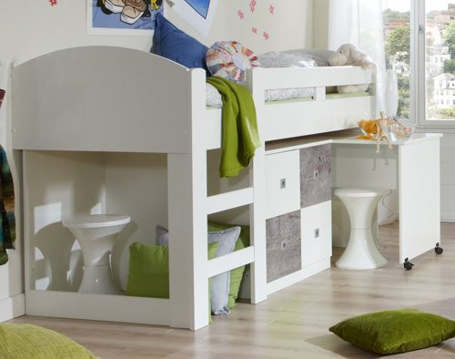 Kleiderschrank Com
 halbhohes bett mit schreibtisch und kleiderschrank –