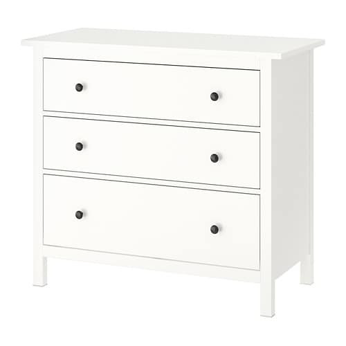 Kommode Weiß Ikea
 HEMNES Kommode mit 3 Schubladen weiß IKEA