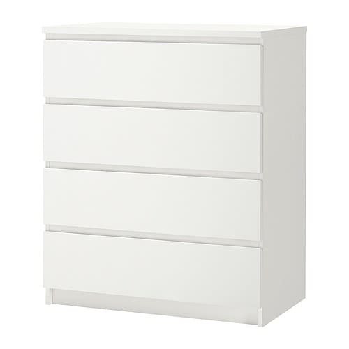 Kommode Weiß Ikea
 MALM Kommode mit 4 Schubladen weiß IKEA