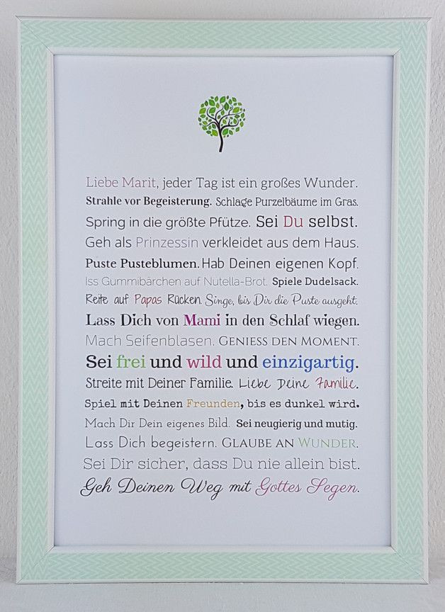 Konfirmation Geschenke Patenkind
 Geschenk Taufe Mädchen Ein Bild als Taufgeschenk