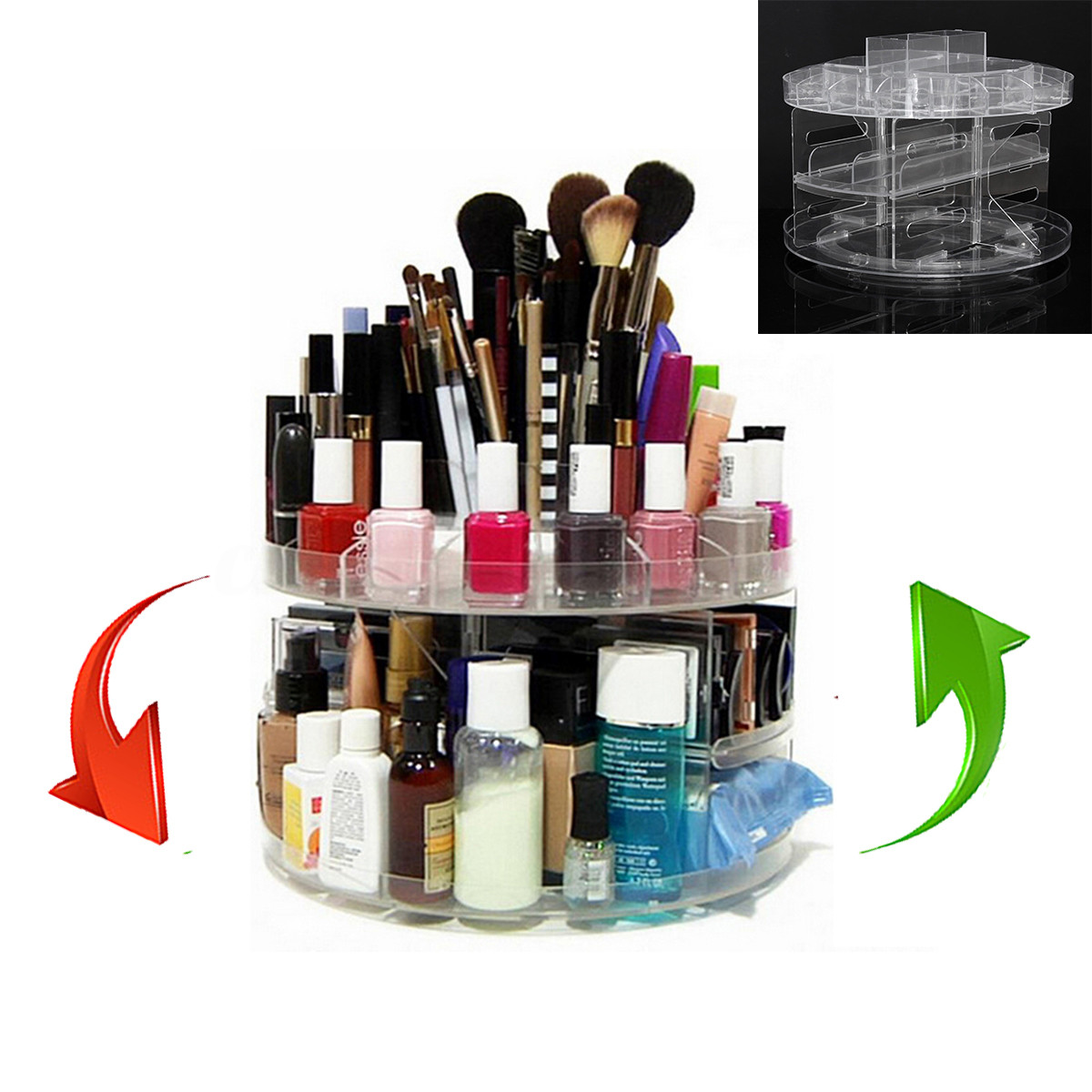 Kosmetik Aufbewahrung Diy
 360° Drehung DIY Kosmetik Make Up Organizer Aufbewahrung