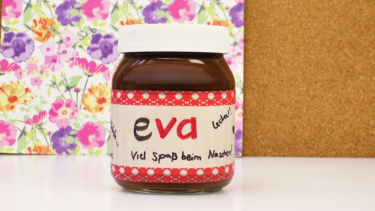 Kreatives Geburtstagsgeschenk Für Beste Freundin
 Persönliches Nutella Glas als Geschenk gestalten