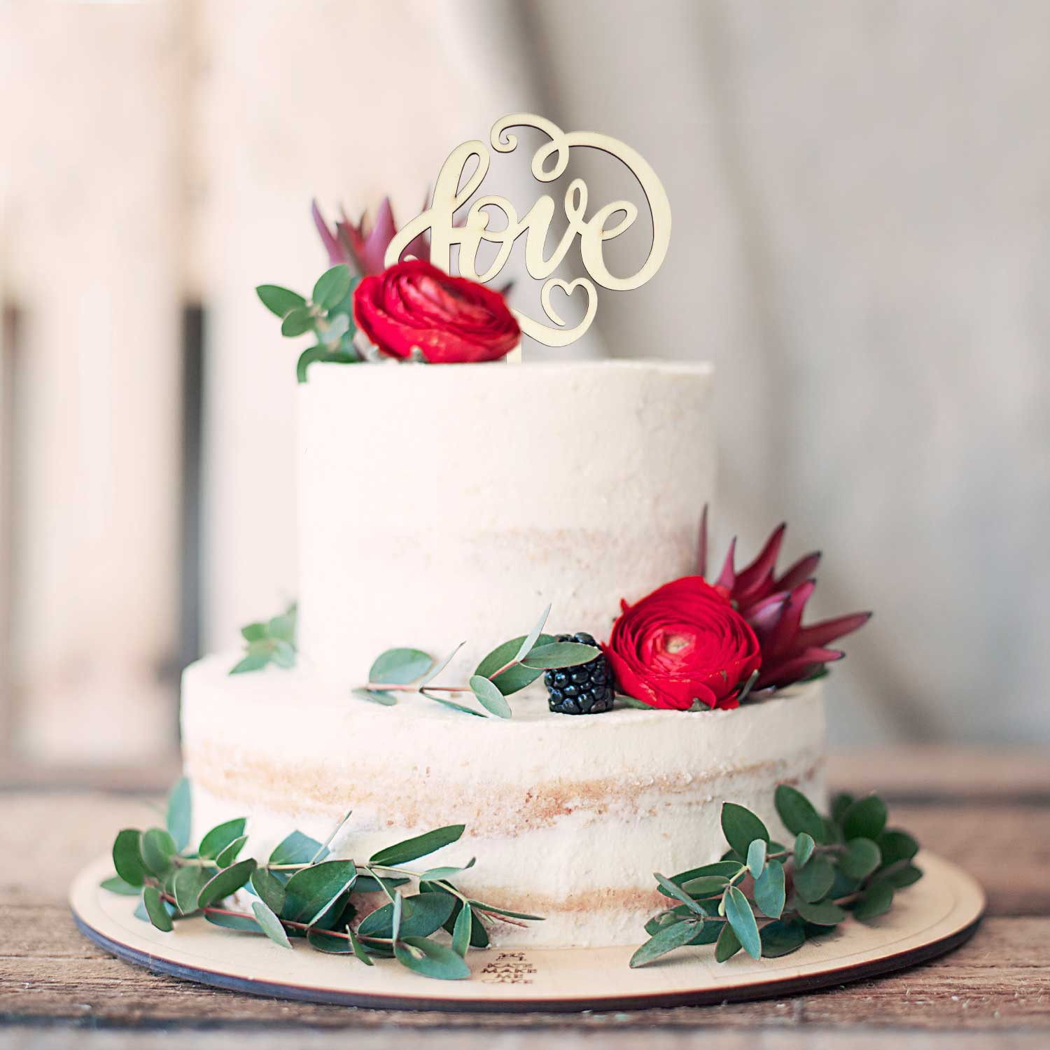 Kuchen Für Hochzeit
 Torten Kuchen Topper Aufsatz Love Holz Deko für Hochzeit