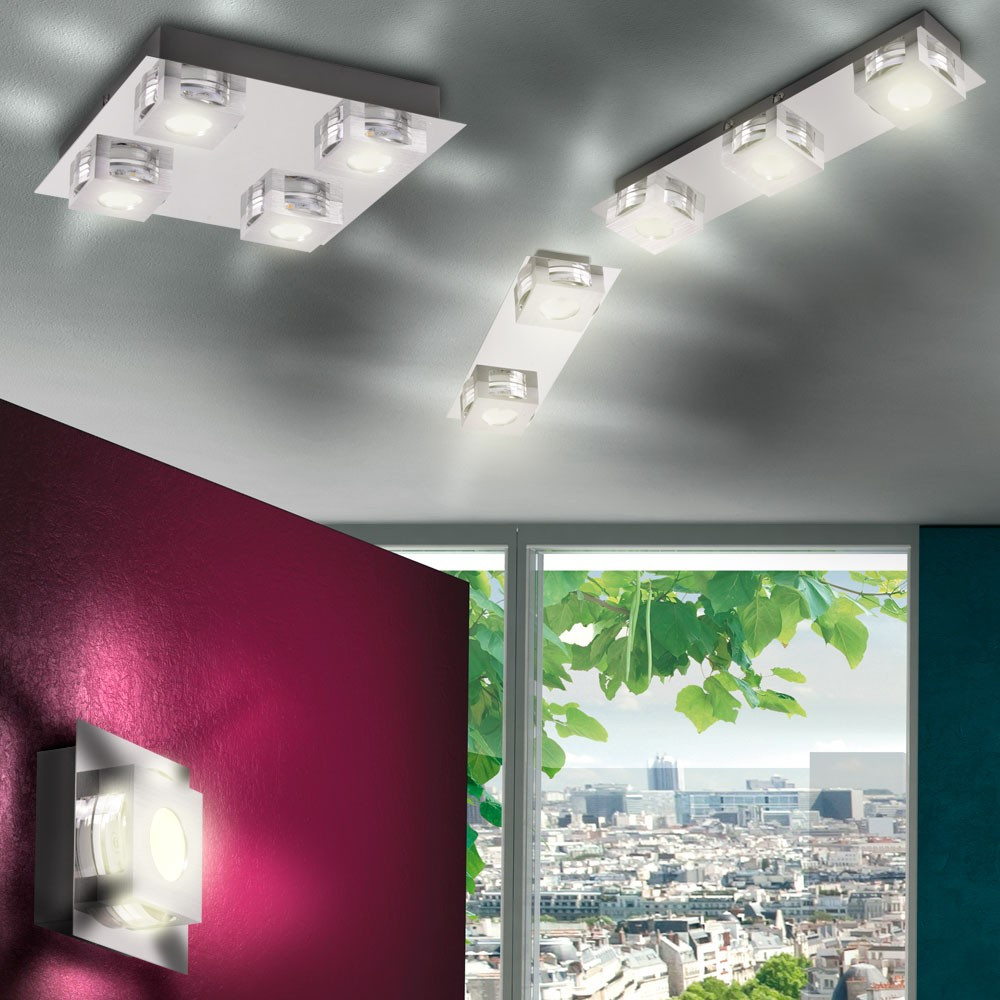 Led Spots Bad
 Wandleuchte Spot Balken Milano Deckenlampe perl schwarz