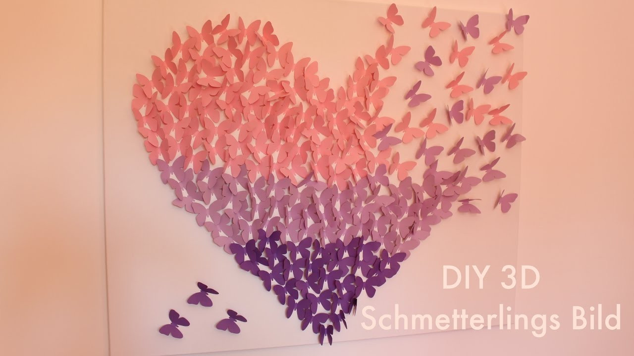 Leinwand Diy
 DIY 3D Schmetterling Leinwand