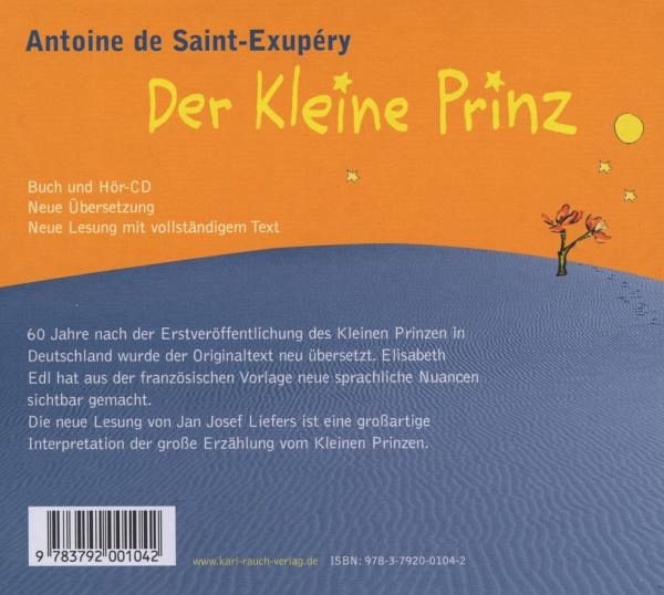 Lesung Hochzeit Der Kleine Prinz
 Der Kleine Prinz Buch und CD von Antoine de Saint Exupéry