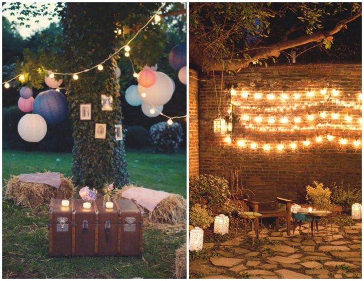 Lichterkette Garten
 Deko für Terrasse selber machen 9 kreative Ideen
