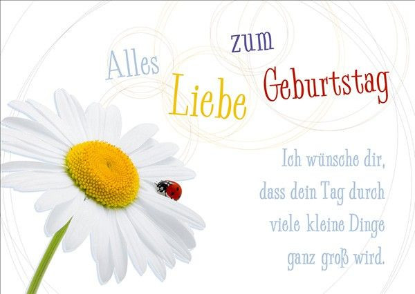 Liebes Geburtstagssprüche
 Postkarte alles Liebe zum Geburtstag