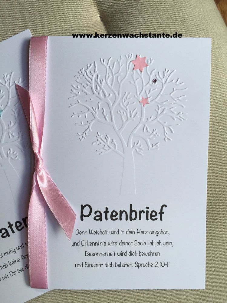 Liebes Geschenke
 Patenbrief "Baum des Lebens" handgeprägt mit Engel