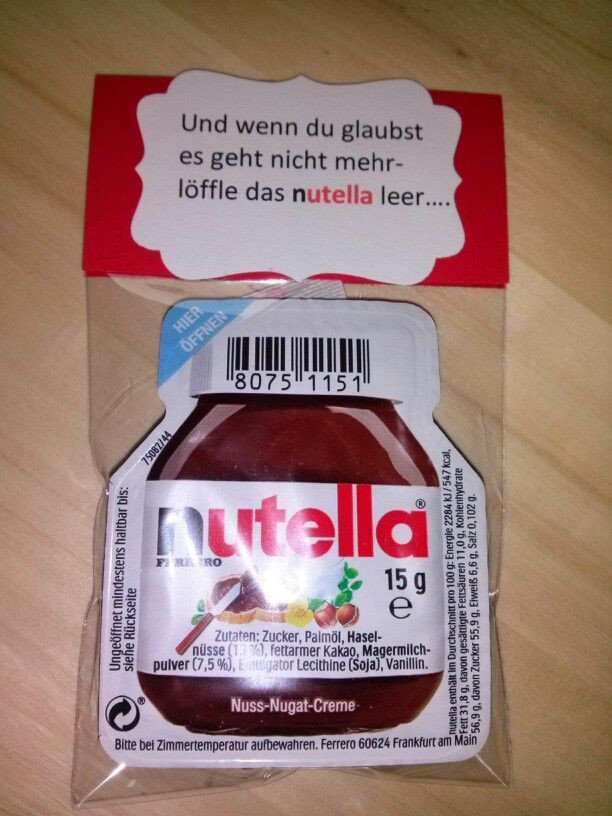 Lustige Nutella Geschenke
 Mirjams Stempelecke Geschenk Nutella Goo