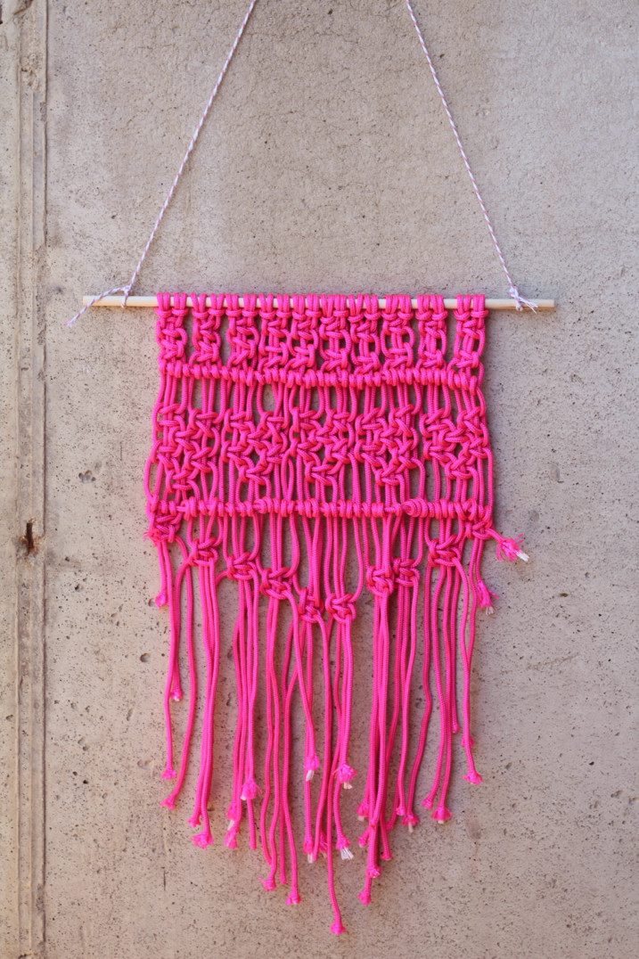 Macrame Diy
 DIY Macrame Hot Pink Wall Hanging Tutorial