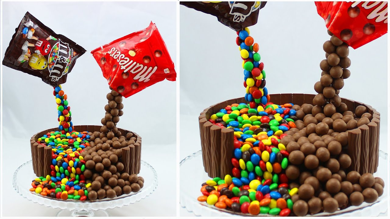 Malteser Kuchen
 Illusion Candy Cake mit M&Ms und Maltesers Gravity